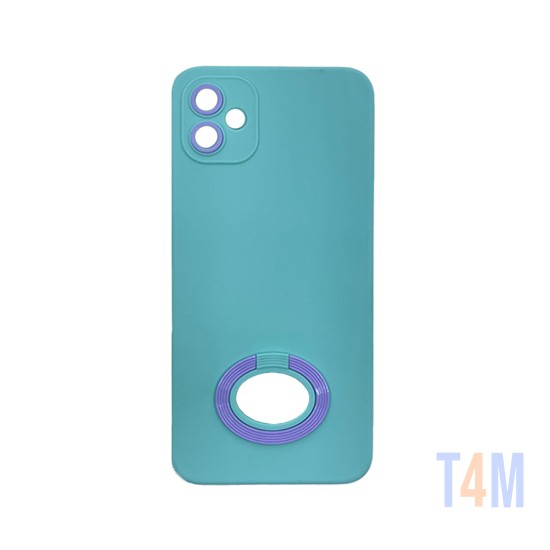 Funda de Silicona con Anilla de Soporte para Samsung Galaxy A04e Verde